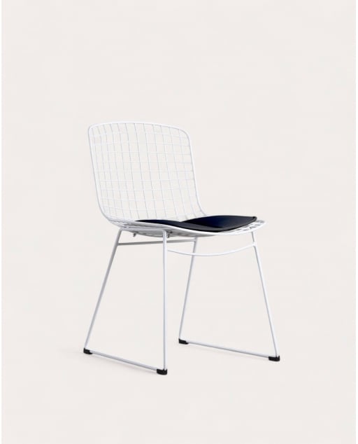 Silla de Comedor de Metal Respaldo Alto Aras - Blanco