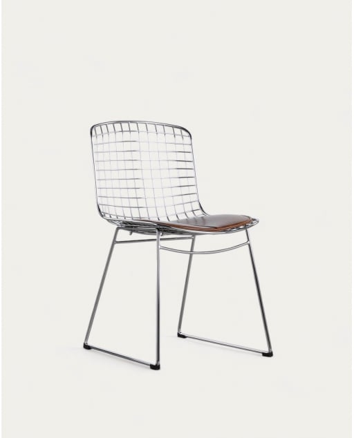 Silla de Comedor de Metal Respaldo Alto Aras