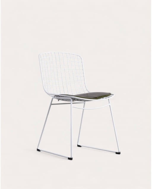 Silla de Comedor de Metal Respaldo Alto Aras - Blanco