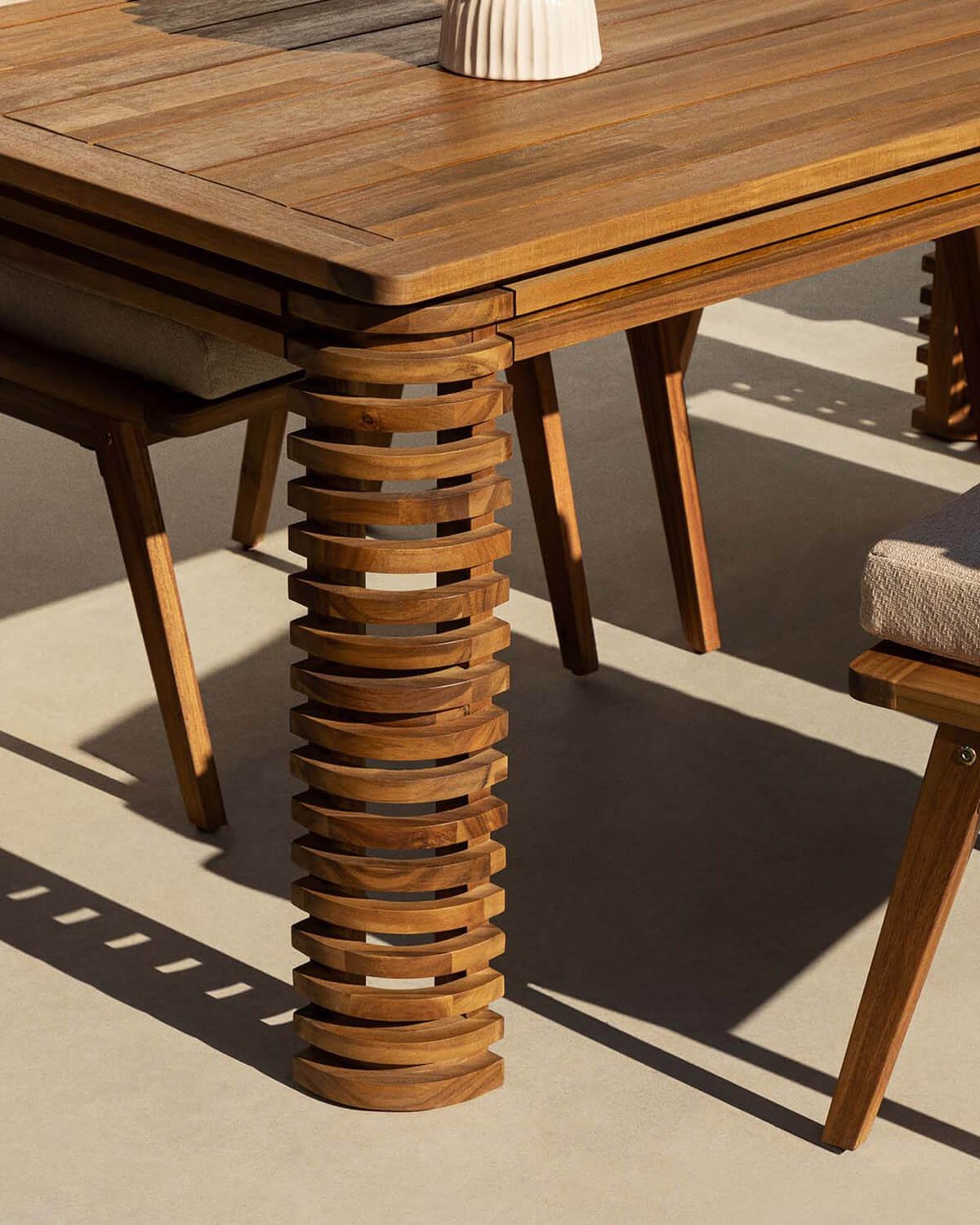 Mesa de Exterior Rectangular (180x90 cm) de Madera de Acacia Hazan , imagen de galería 3