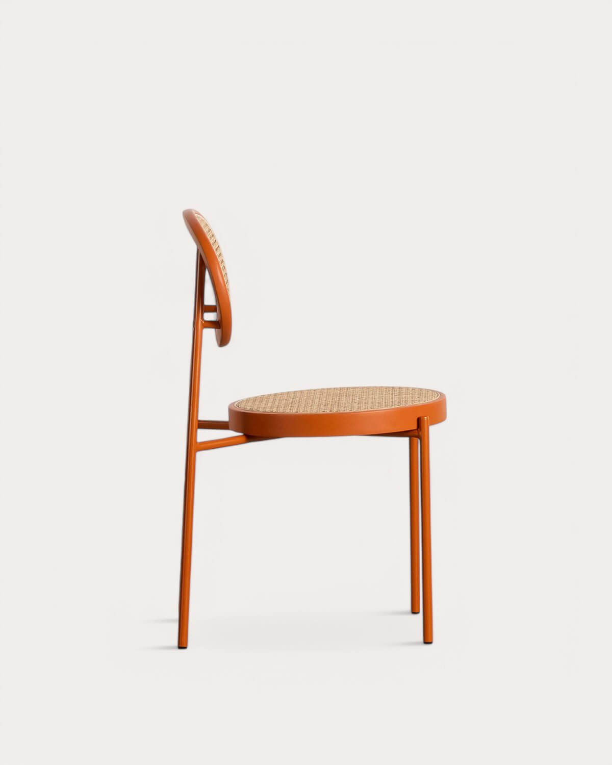 Silla de Comedor de Ratán Natural y Metal Vili, imagen de galería 5