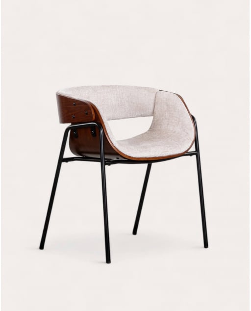 Pack 2 Sillas de Comedor de Madera y Tela Berlin