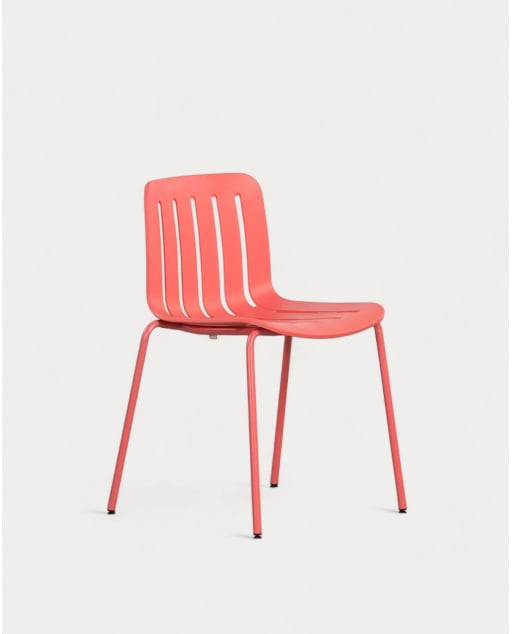 Silla de Exterior de Polipropileno Romi - Rosa Lips