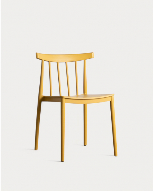 Silla de Exterior en Polipropileno Sunty - Amarillo ocre
