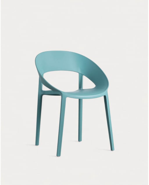 Silla de Exterior de Polipropileno Lara - Azul celeste