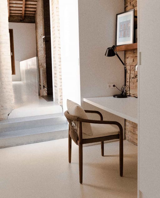 Silla de Comedor de Madera de Acacia con Cojín Loli