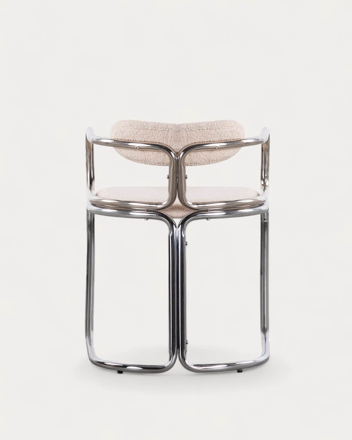 Pack 2 Sillas de Comedor con Reposabrazos de Tela y Metal Teba Bouclé, imagen de galería 5