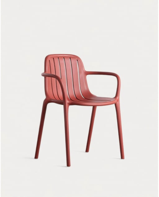 Silla de Exterior de Polipropileno Brand - Rojo carmesí