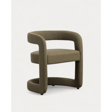 Silla de Comedor de Tela Winsi Verde Nori - The Masie