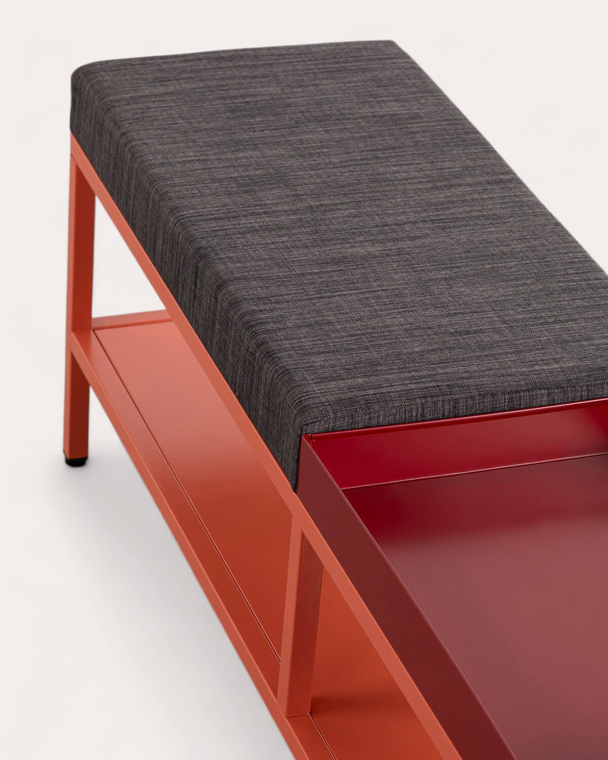Banco Zapatero con Almacenaje 100x30 cm de Acero Laminado Bruck, imagen de galer&iacute;a 6