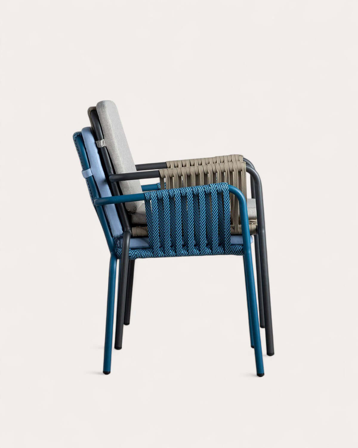 Silla de Comedor de Aluminio y Cuerda Drian, imagen de galería 3