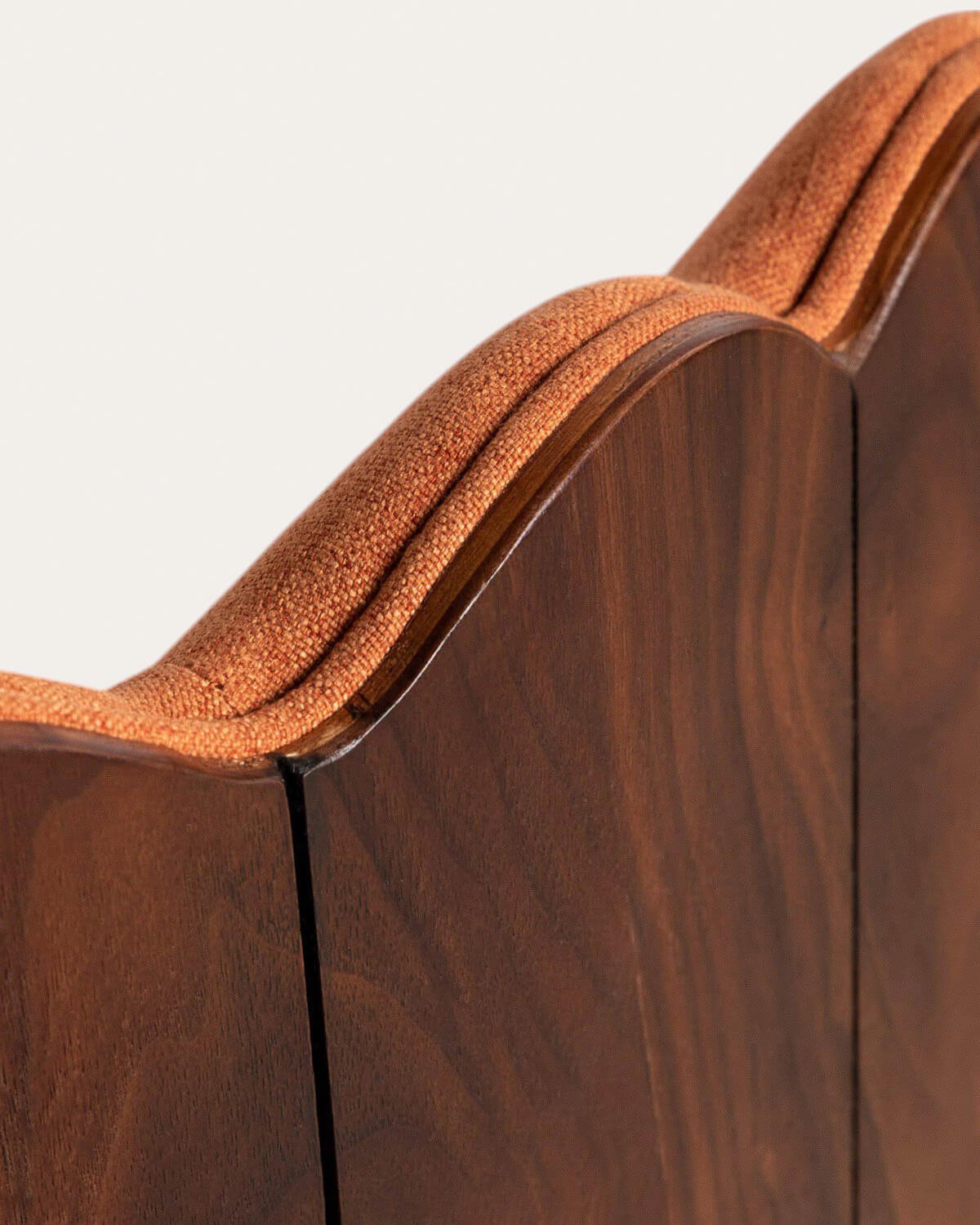 Set de Mesa de Comedor Redonda de Madera (Ø120 cm) Era y 4 Sillas de Tela Rene, imagen de galería 5