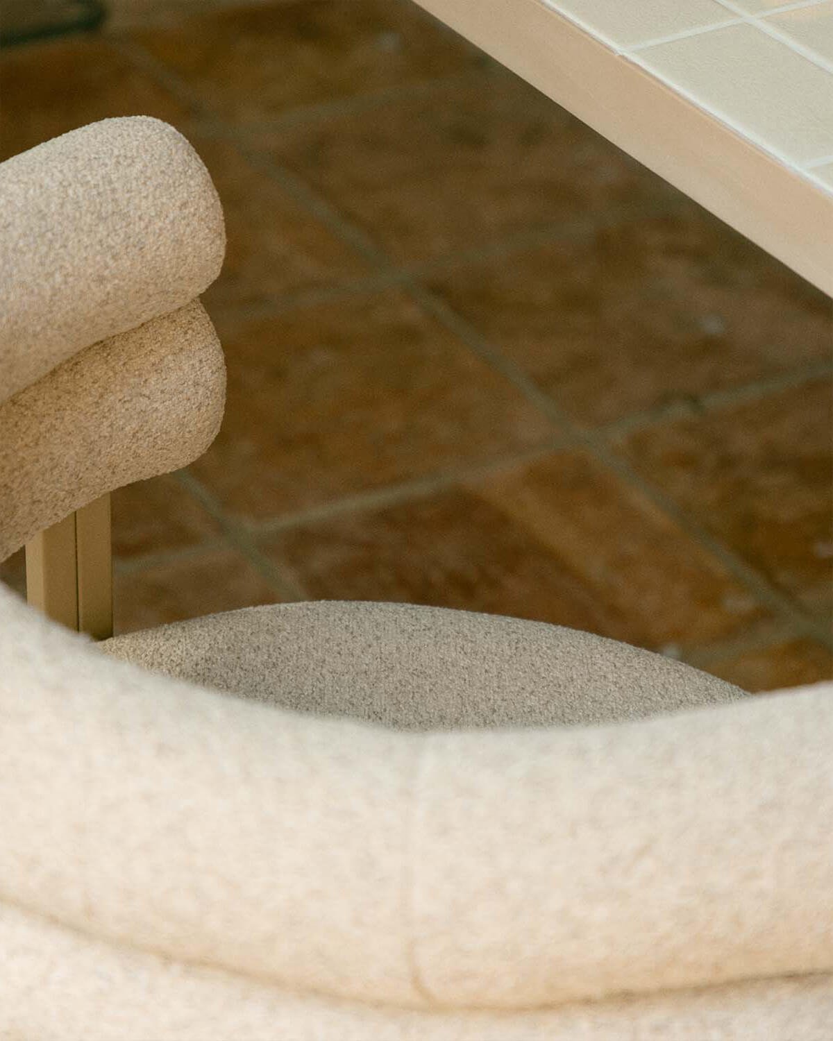 Silla de Comedor de Tela y Metal Aixa Classic, imagen de galería 3