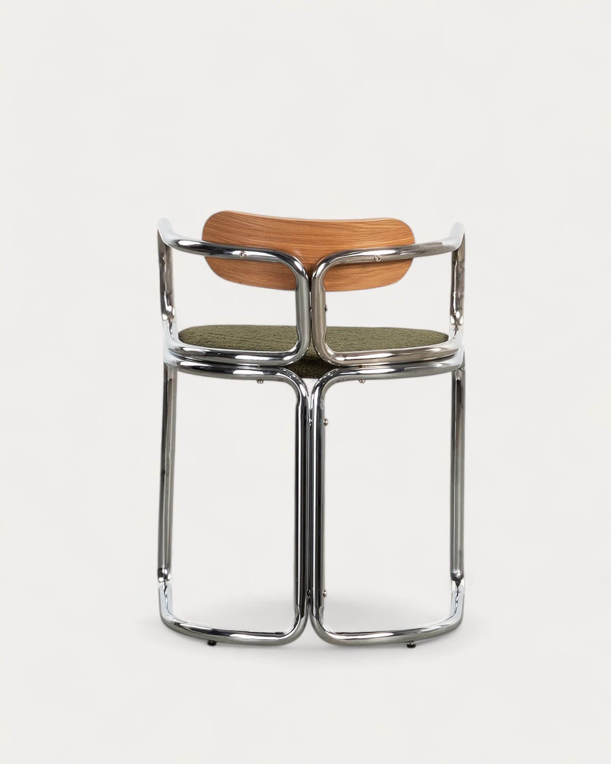 Silla de Comedor con Reposabrazos de Tela Bouclé y Madera Teba , imagen de galer&iacute;a 5