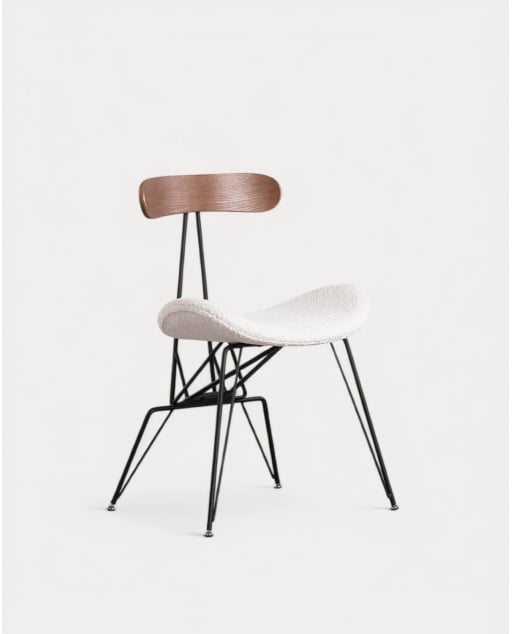 Pack 2 Sillas de Comedor de Tela y Madera Brunela