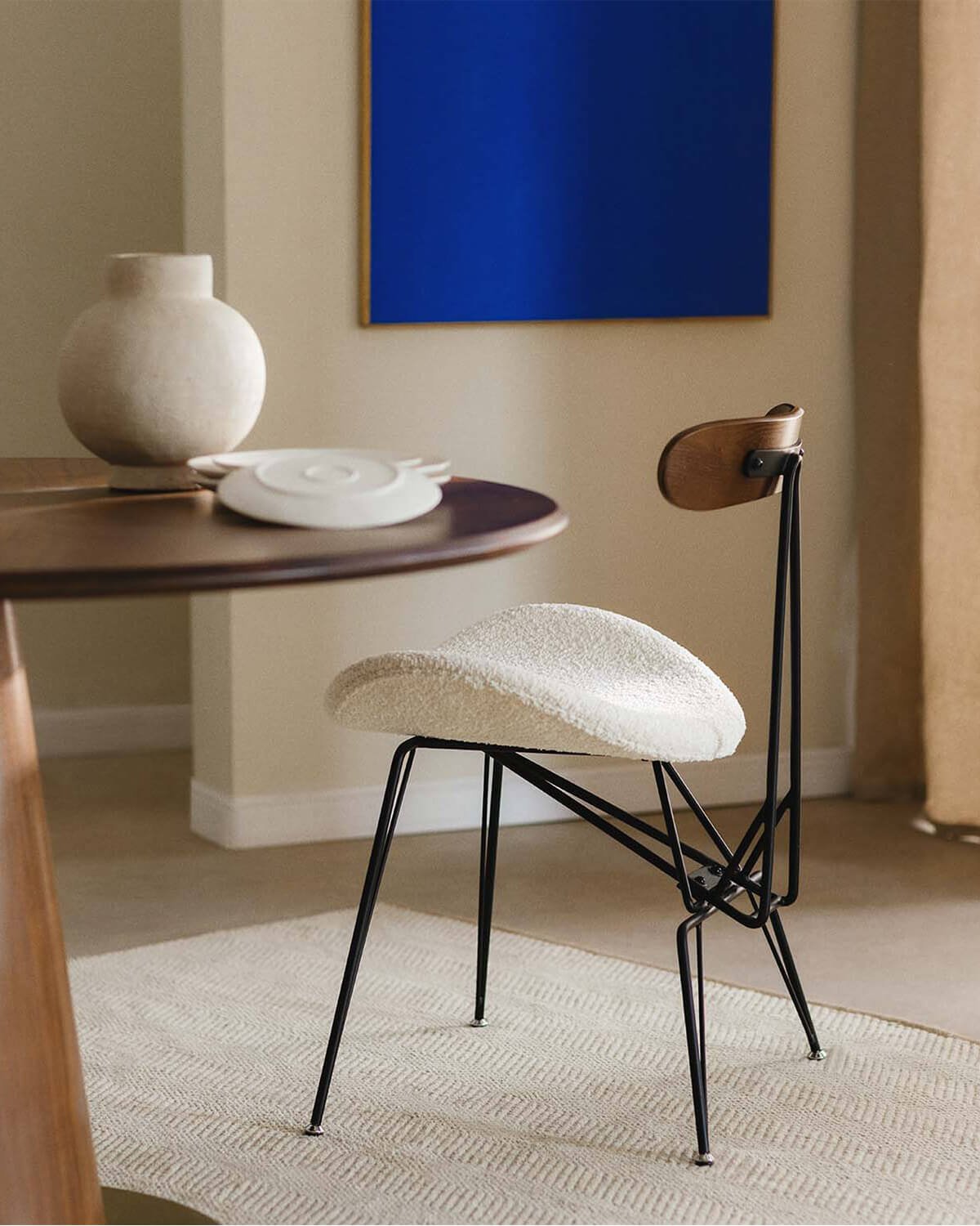 Pack 2 Sillas de Comedor de Tela y Madera Brunela, imagen de galería 2