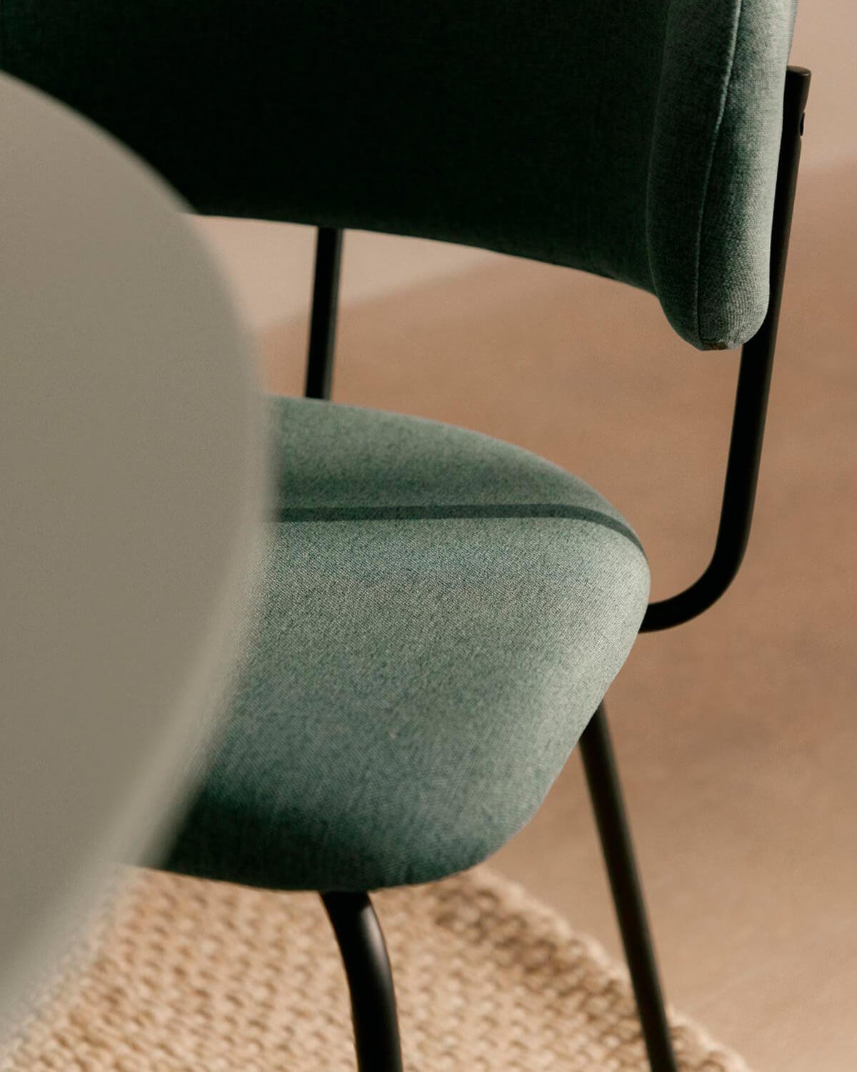 Silla de Comedor de Tela y Metal Bonse, imagen de galería 3