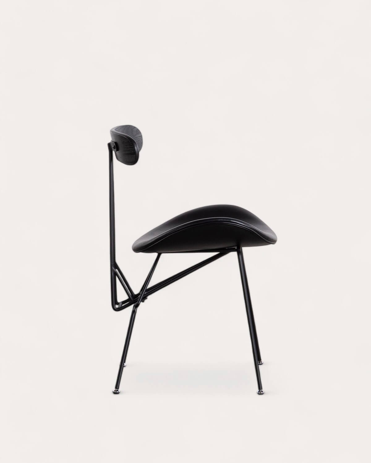 Silla de Comedor de Polipiel y Madera Brunela, imagen de galería 4