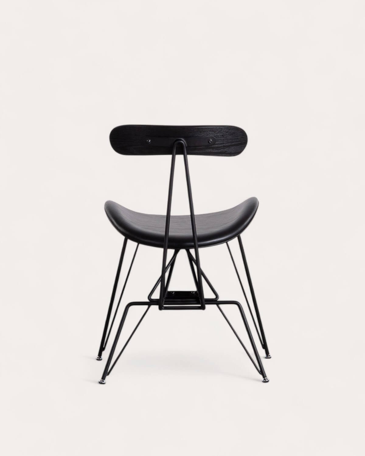 Silla de Comedor de Polipiel y Madera Brunela, imagen de galería 5