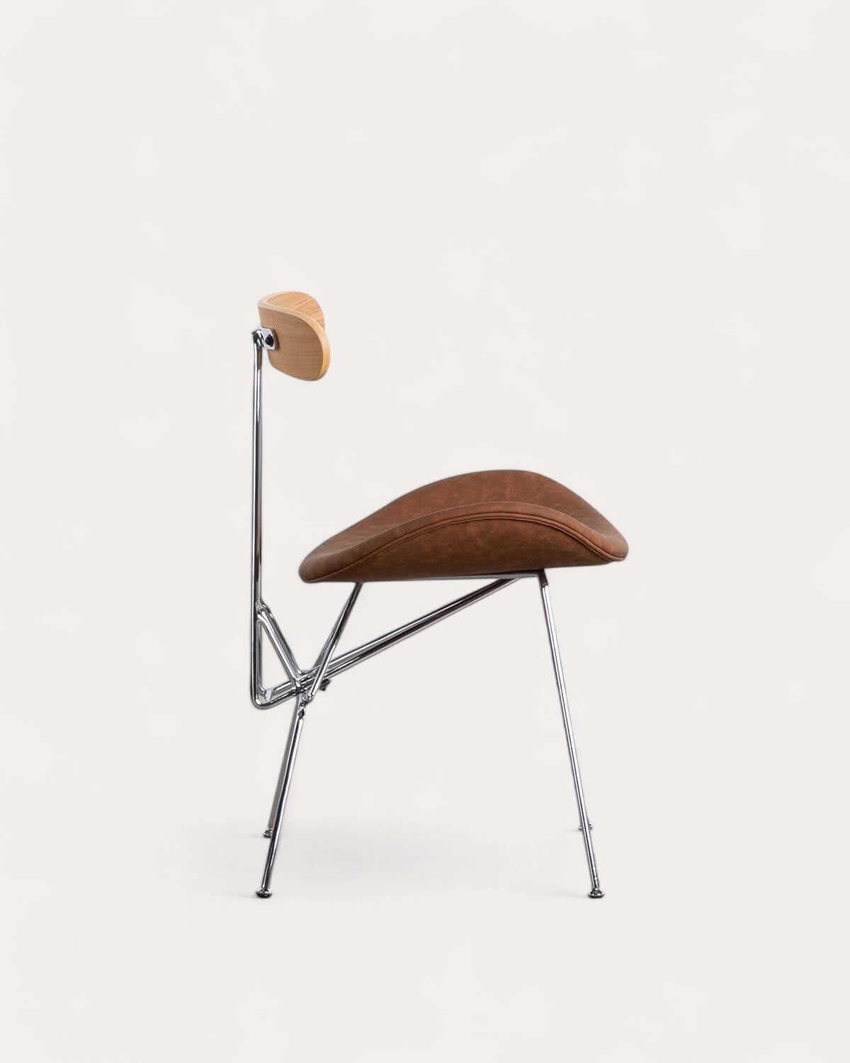 Silla de Comedor de Polipiel y Madera Brunela, imagen de galer&iacute;a 4