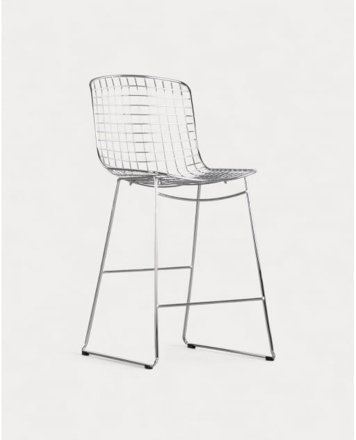 Taburete Alto de Metal (66 cm) Respaldo Alto Aras