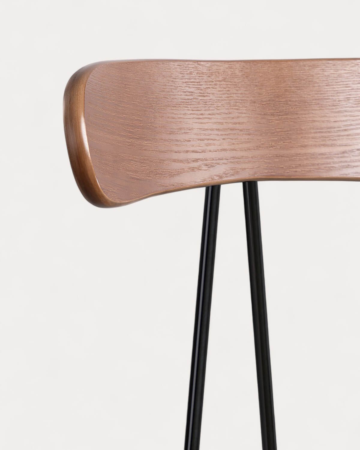 Taburete Alto de Tela y Madera (76,5 cm) Brunela, imagen de galer&iacute;a 6