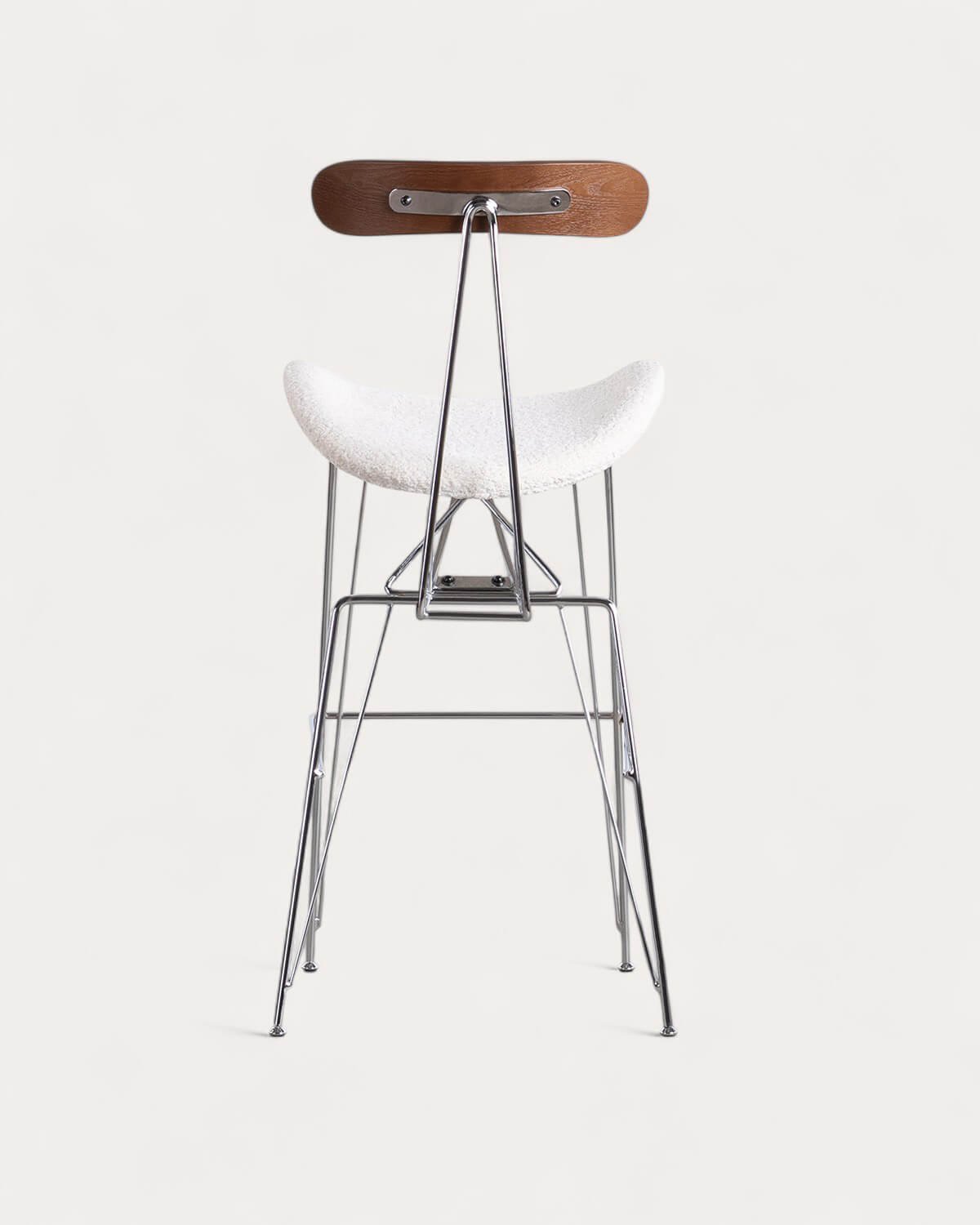 Taburete Alto de Tela y Madera (76,5 cm) Brunela, imagen de galería 3