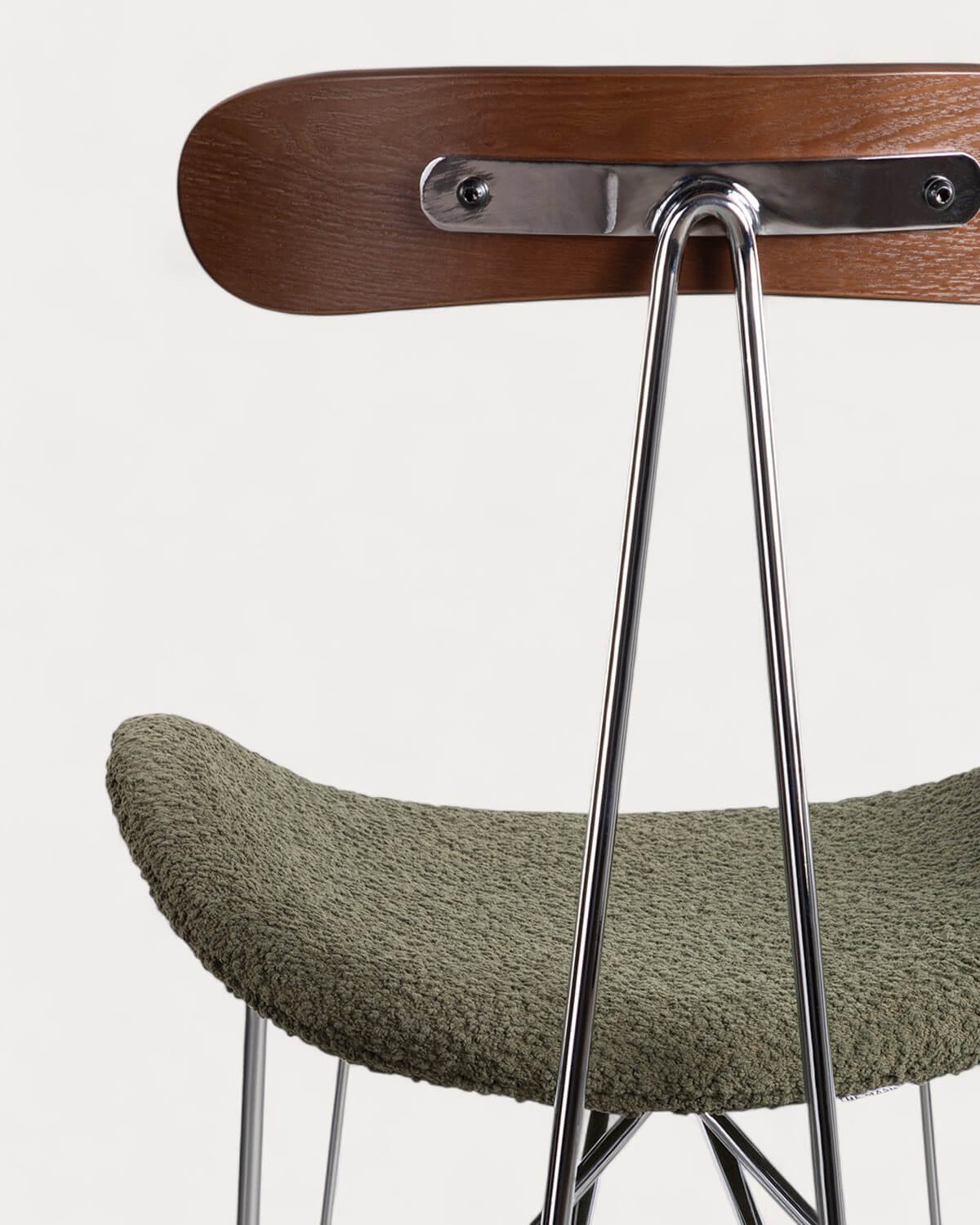 Taburete Alto de Tela y Madera (76,5 cm) Brunela, imagen de galería 6