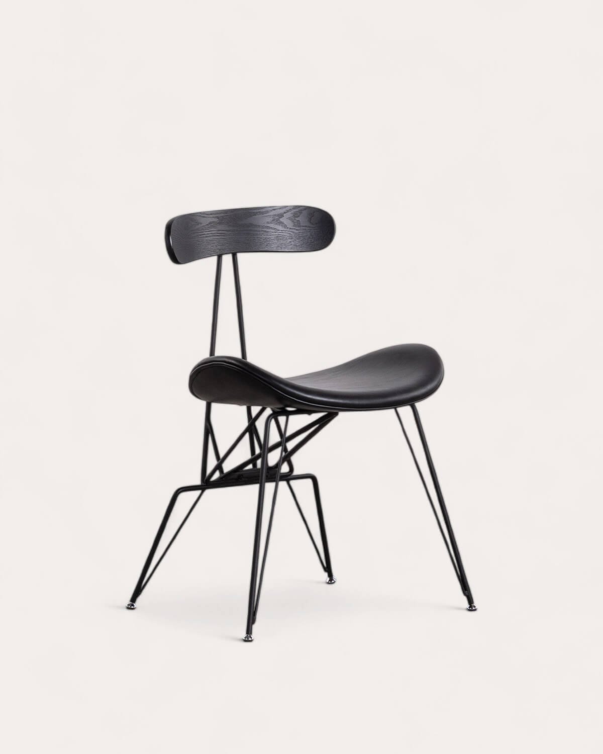 Pack 4 Sillas de Comedor de Polipiel y Madera Brunela, imagen de galería 1