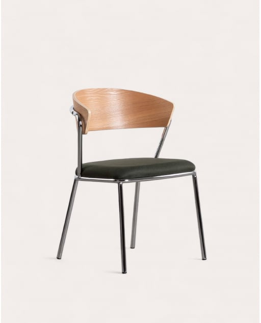 Silla de Comedor de Madera y Metal Arua