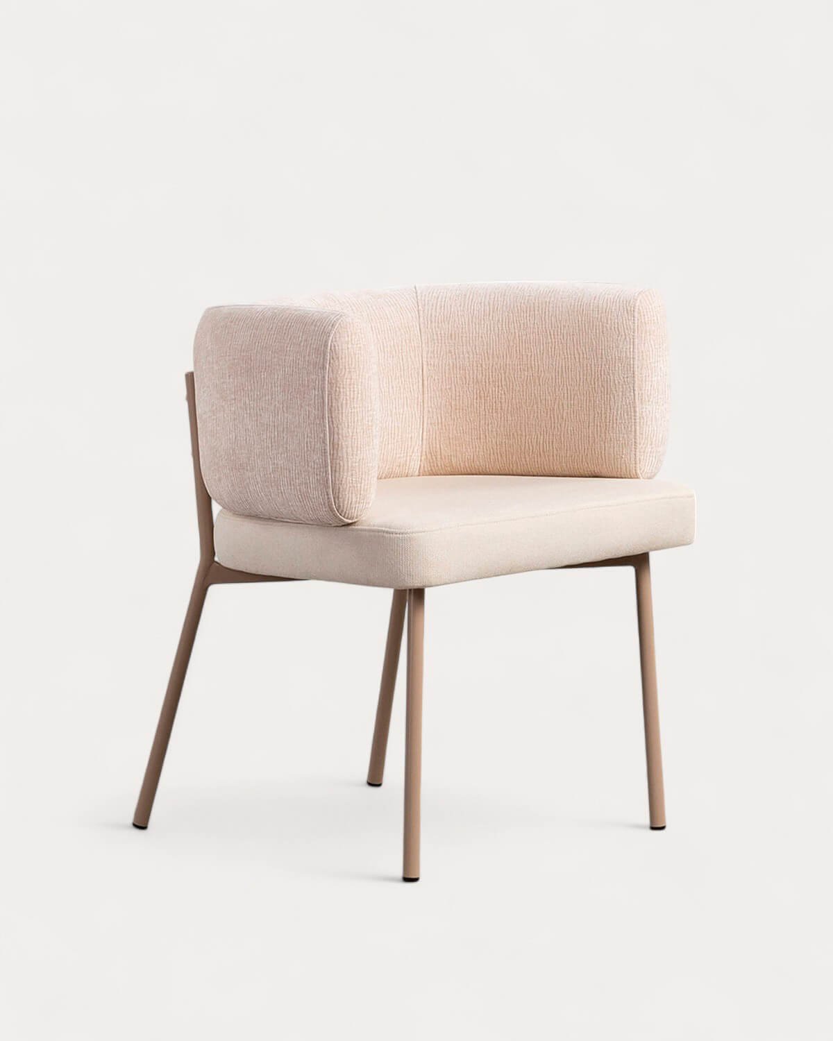 Silla de Comedor de Tela y Metal Hades Soft, imagen de galería 1