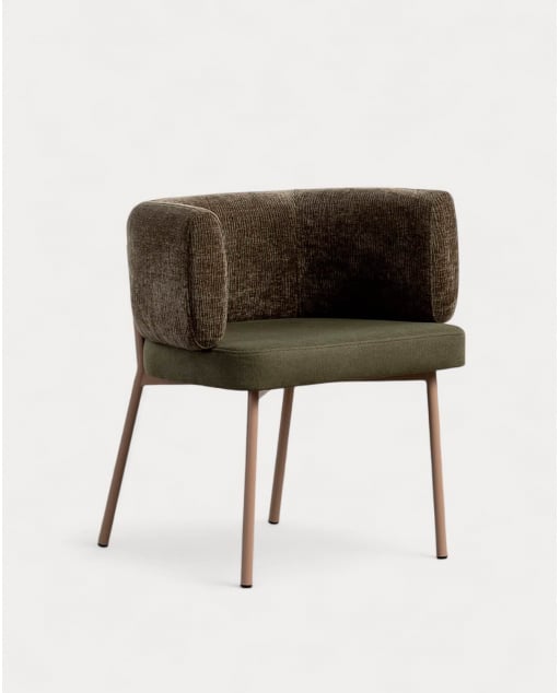 Silla de Comedor de Tela y Metal Hades Soft