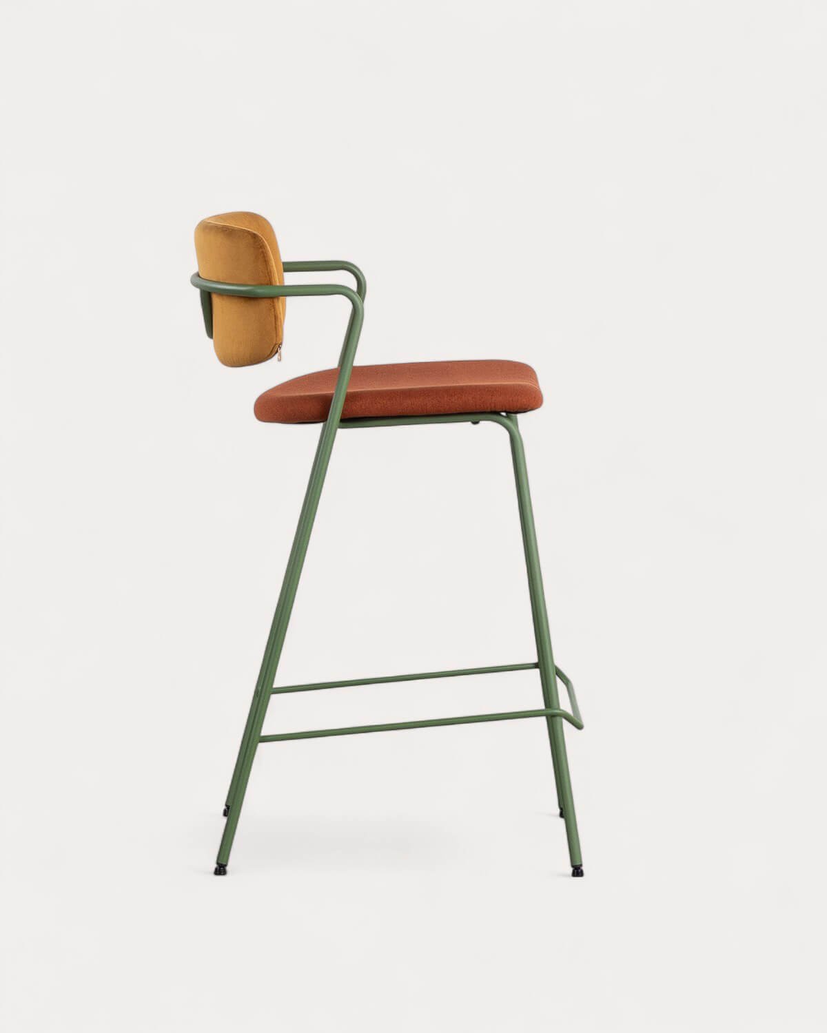 Taburete Alto de Terciopelo y Tela (65 cm) Irun, imagen de galería 4