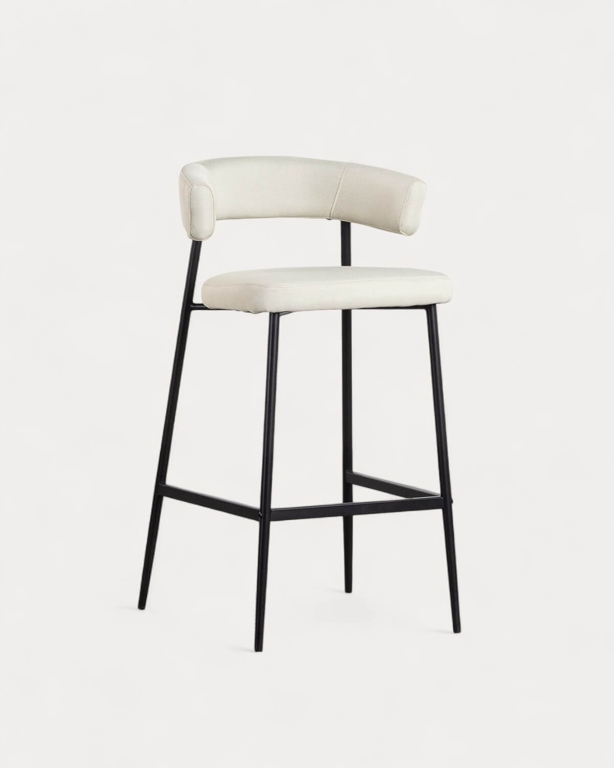 Pack 2 Taburetes Altos de Metal y Tela (74 cm) Eloise, imagen de galería 1