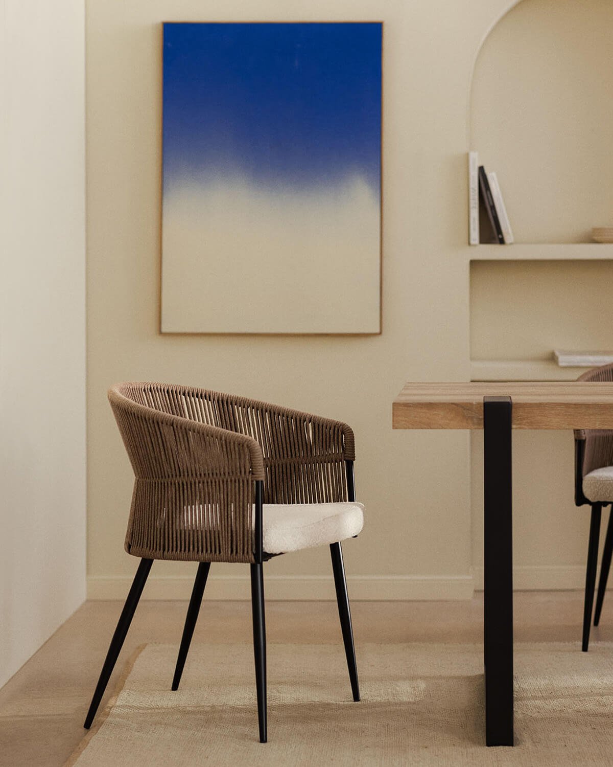 Silla de Comedor en Tela y Cuerda Drean, imagen de galería 2