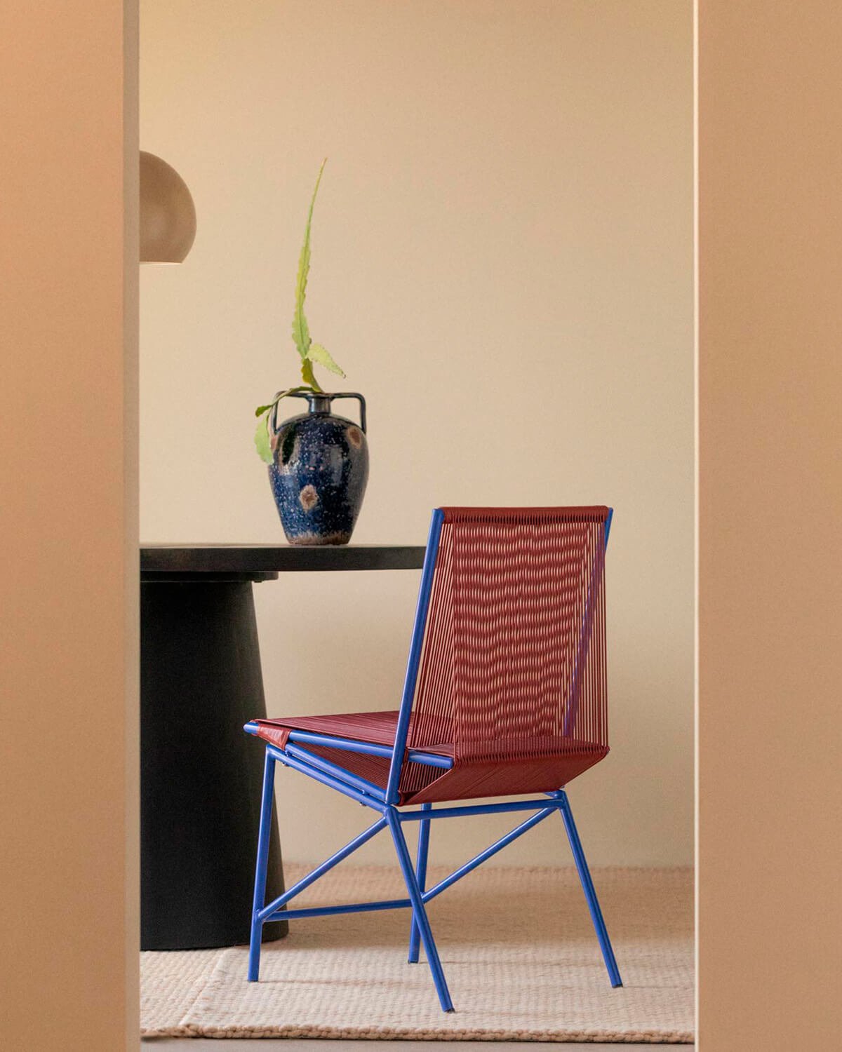 Silla de Comedor de Ratán Sintético y Metal Amur Colors, imagen de galería 2