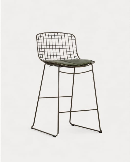Taburete Respaldo Bajo de Metal (66 cm) Aras Fresh