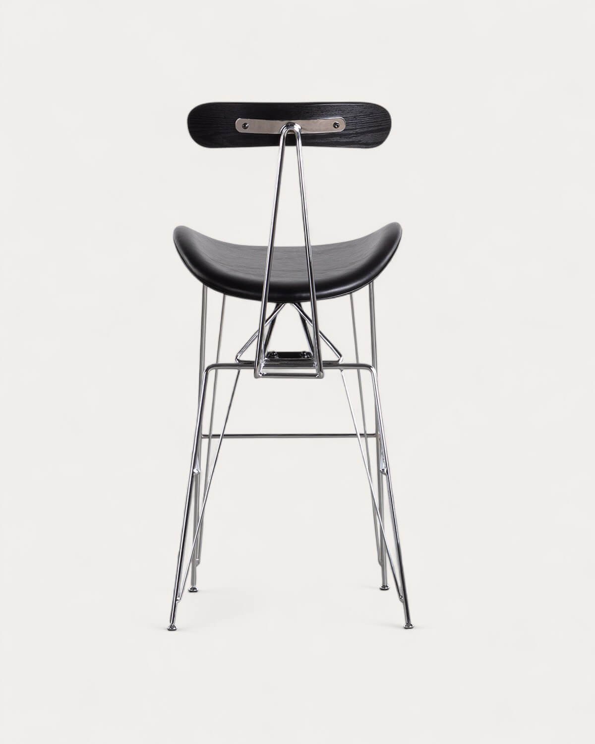 Taburete Alto de Polipiel y Madera (76 cm) Brunela, imagen de galería 4