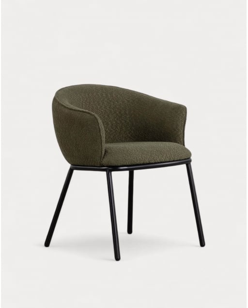 Silla de Comedor de Tela y Metal Bonie