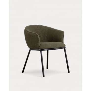 Pack 2 Sillas de Comedor de Tela y Metal Bonie Verde Nori - The Masie