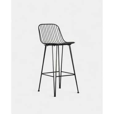 Pack 4 Taburetes Altos de Metal (67 cm) Born Negro - The Masie