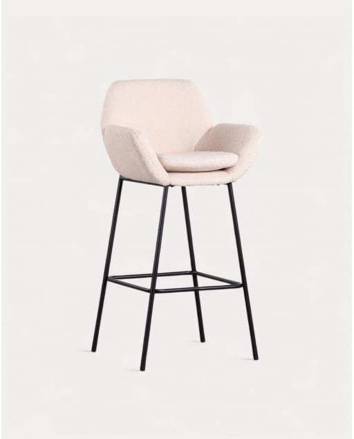 Taburete Alto de Metal (77 cm) Eider Bouclé