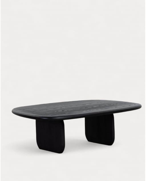 Mesa de Centro Rectangular de Madera de Pino y Madera de Olmo (110x80 cm) Esther