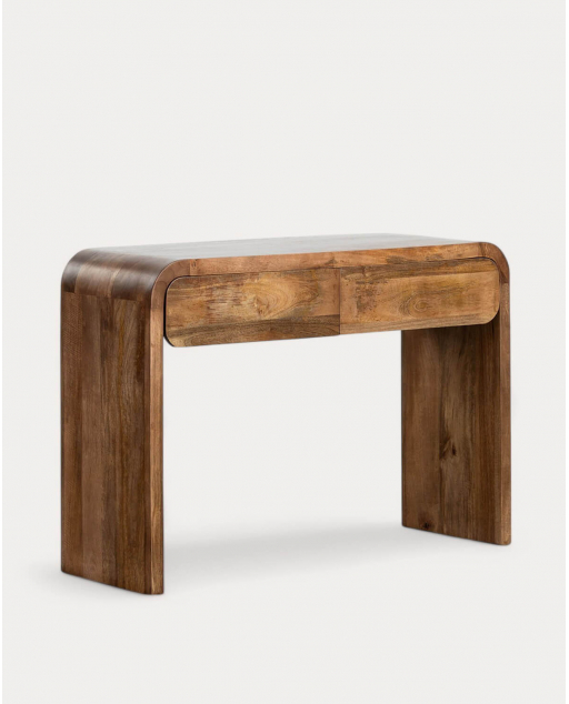Consola recibidor rectangular 2 cajones 120x40 cm de madera de mango Vanile