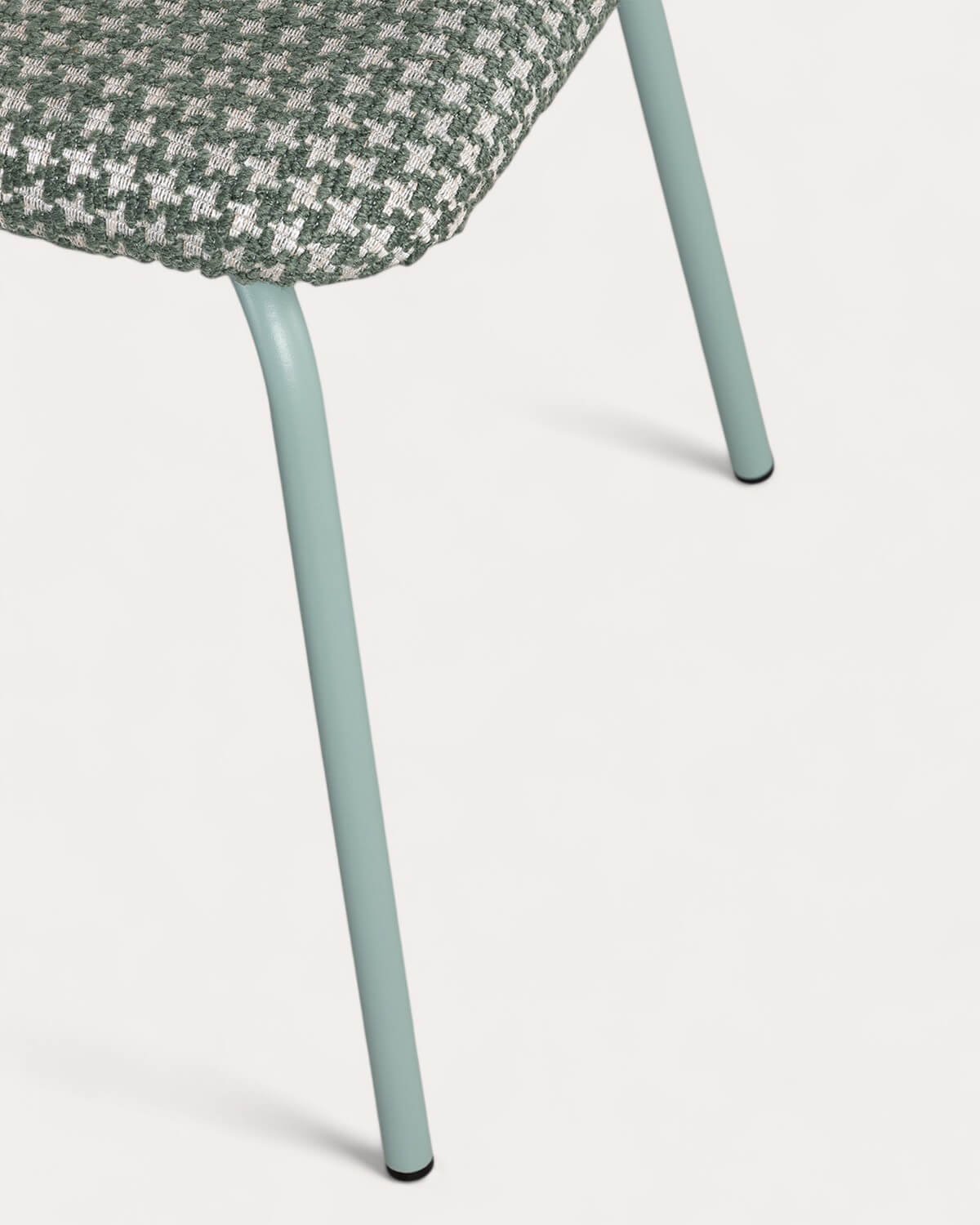 Silla de Comedor de Metal y Tela con Estampado Bonse, imagen de galería 8