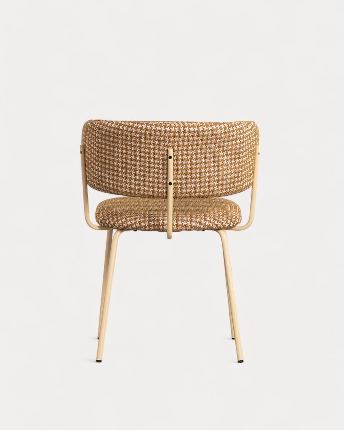 Silla de Comedor de Metal y Tela con Estampado Bonse, imagen de galería 5