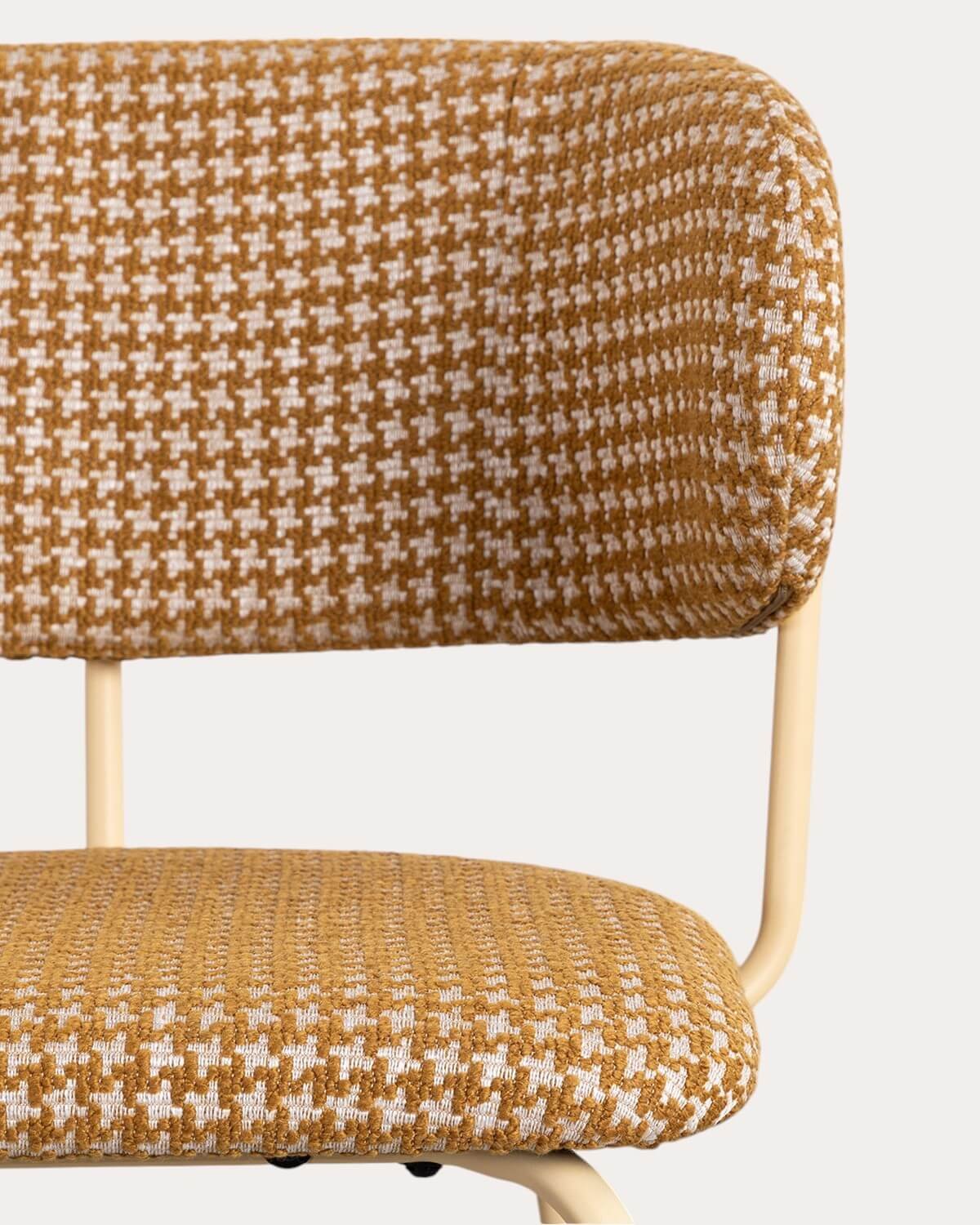 Silla de Comedor de Metal y Tela con Estampado Bonse, imagen de galería 7