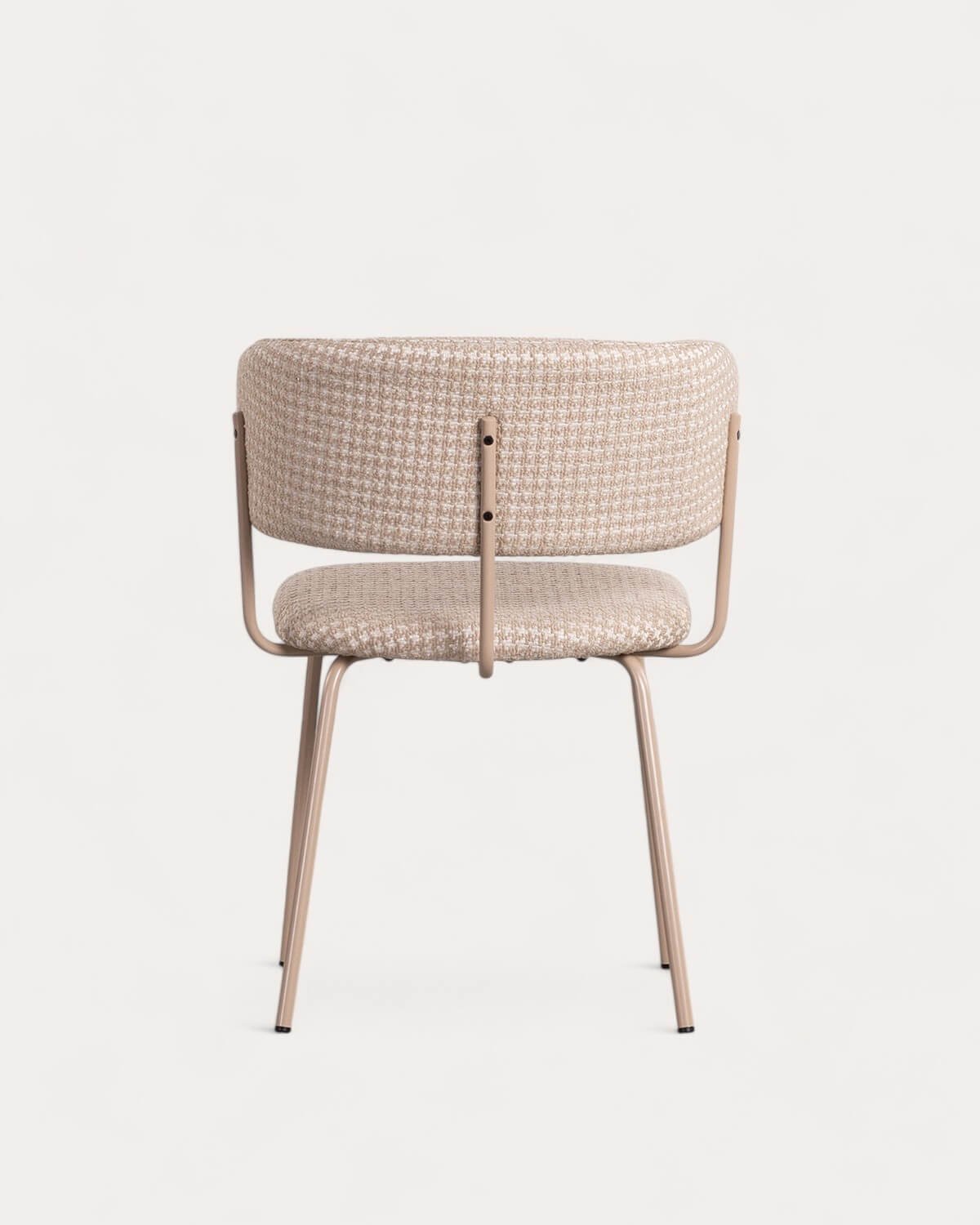 Silla de Comedor de Metal y Tela con Estampado Bonse, imagen de galería 5