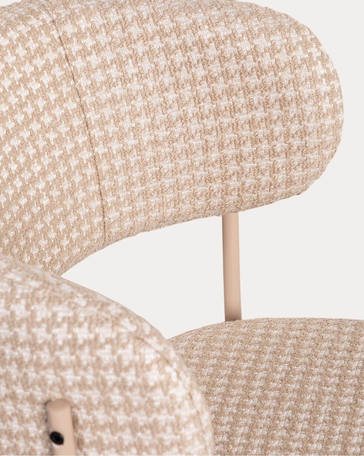 Silla de Comedor de Metal y Tela con Estampado Bonse, imagen de galería 6