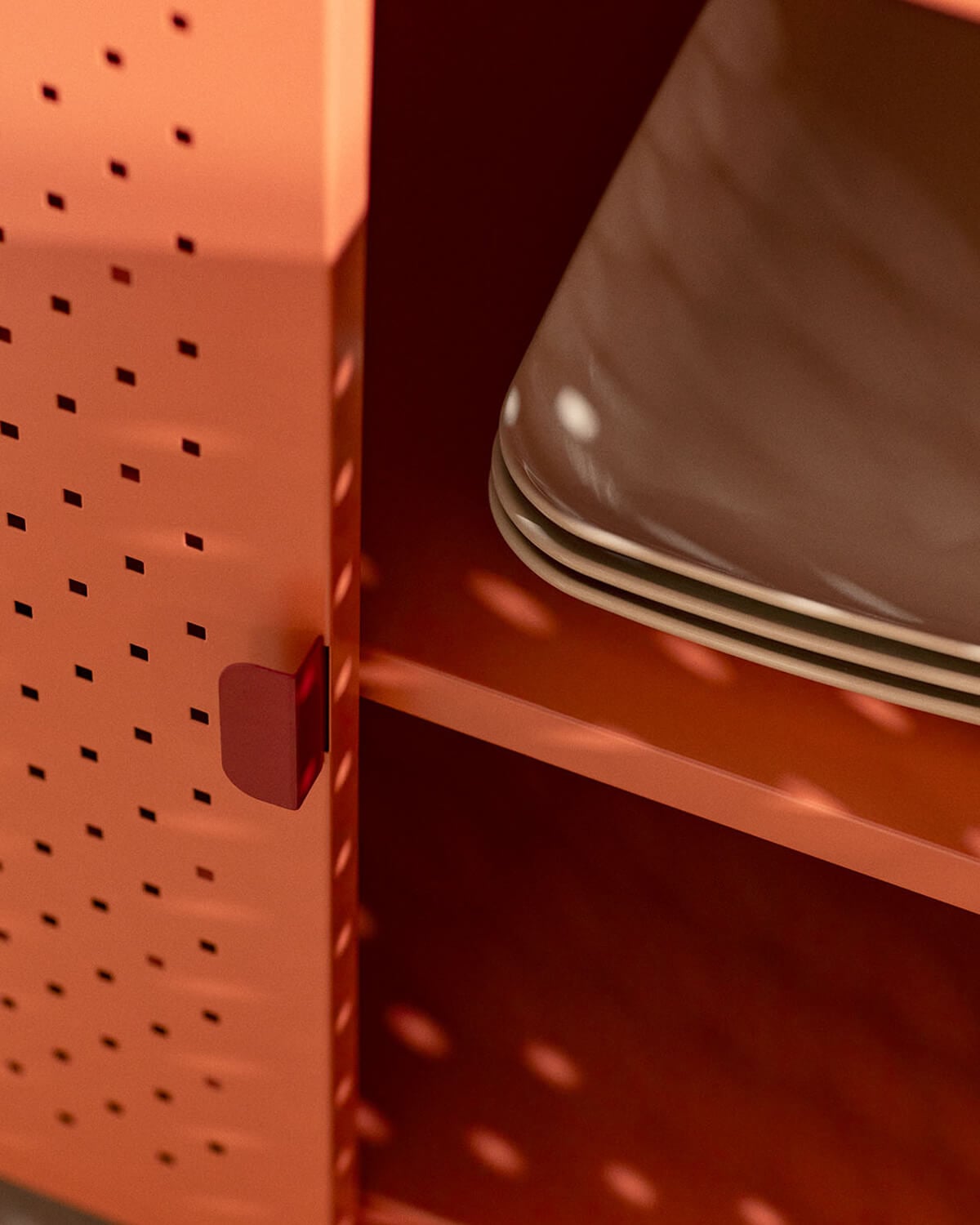 Aparador Bajo 2 Puertas 80x41 cm de Acero Laminado y Madera de Pino Varys, imagen de galer&iacute;a 3